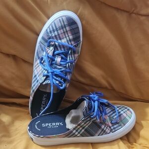 Sperry Multicolor Plaid Sneaker Clog Slip‎ On
